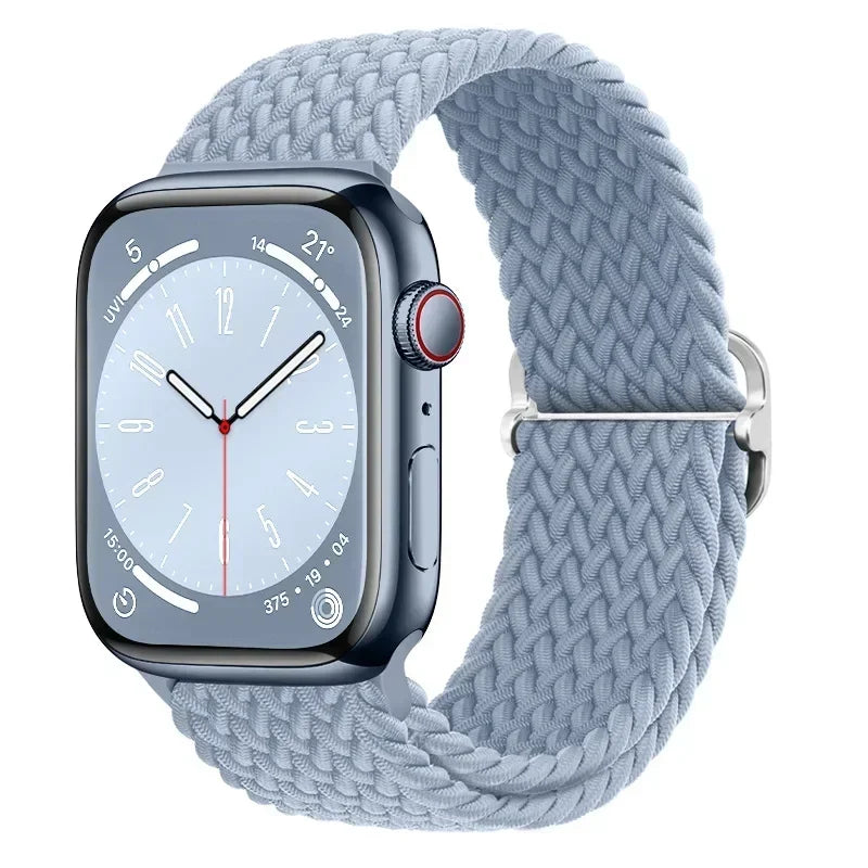 Braided Nylon Strap for Apple Watch Ultra 2/Series 10–4 Adjustable Band