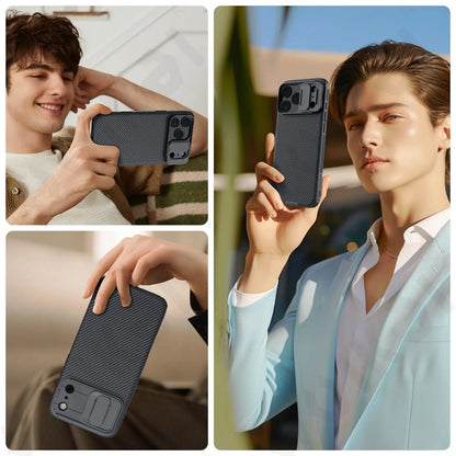 Slim Rugged Slide Camera Shockproof Phone Case for iPhone 17–11 Pro Max Air Plus