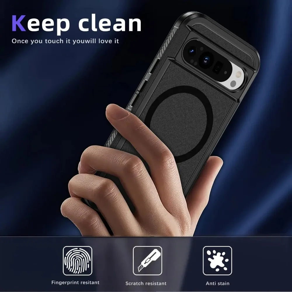 Shockproof MagSafe Armor Case for Google Pixel 10 9 Pro XL 8 7A Magnetic Rugged