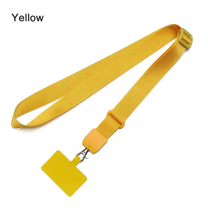 Adjustable Neck Cord Phone Strap, Mobile Lanyard with Patch Holder for Phones