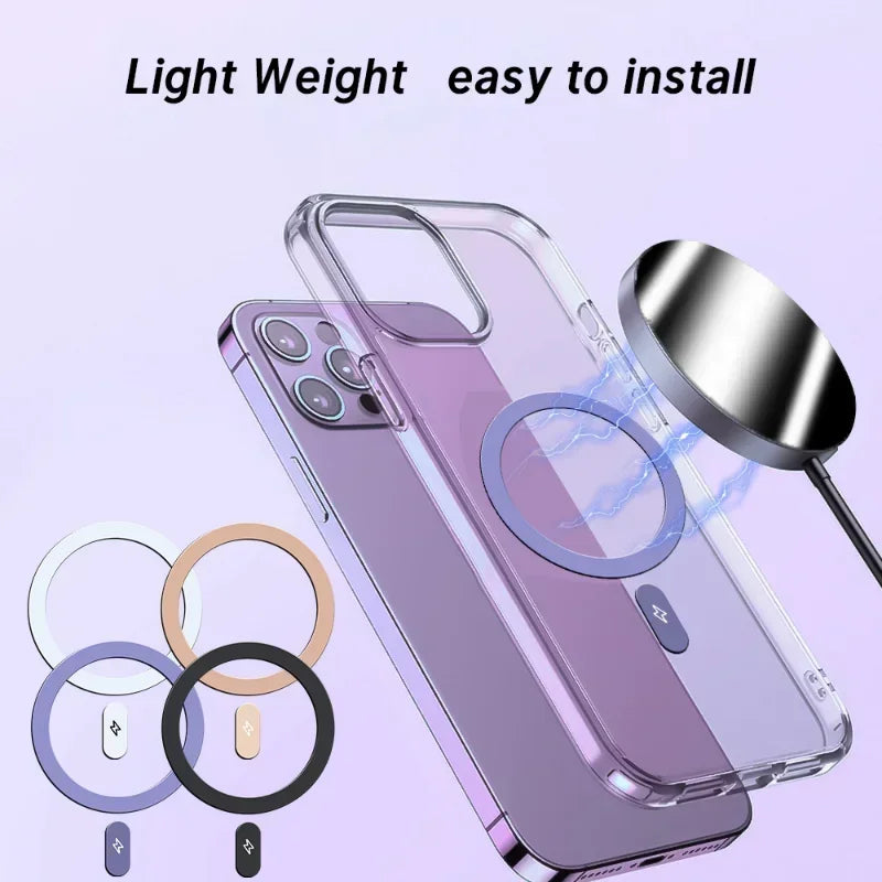 1–5pcs Metal Plate Ring for MagSafe Charger & Car Mount – iPhone 13–15