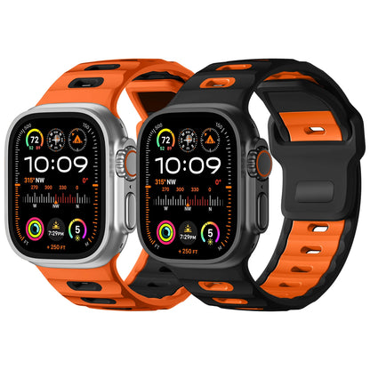 2PCS Silicone Strap Band for Apple Watch Ultra 49mm Series 9 8 7 6 5 4 3 SE