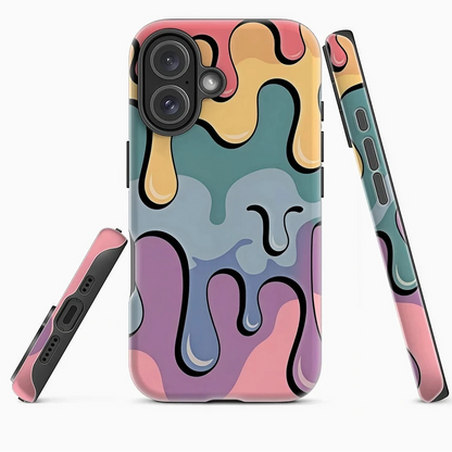 Fluid Pastels Case for iPhone 17 16 15 14 13 12 Pro Max Plus Double-Layer Cover