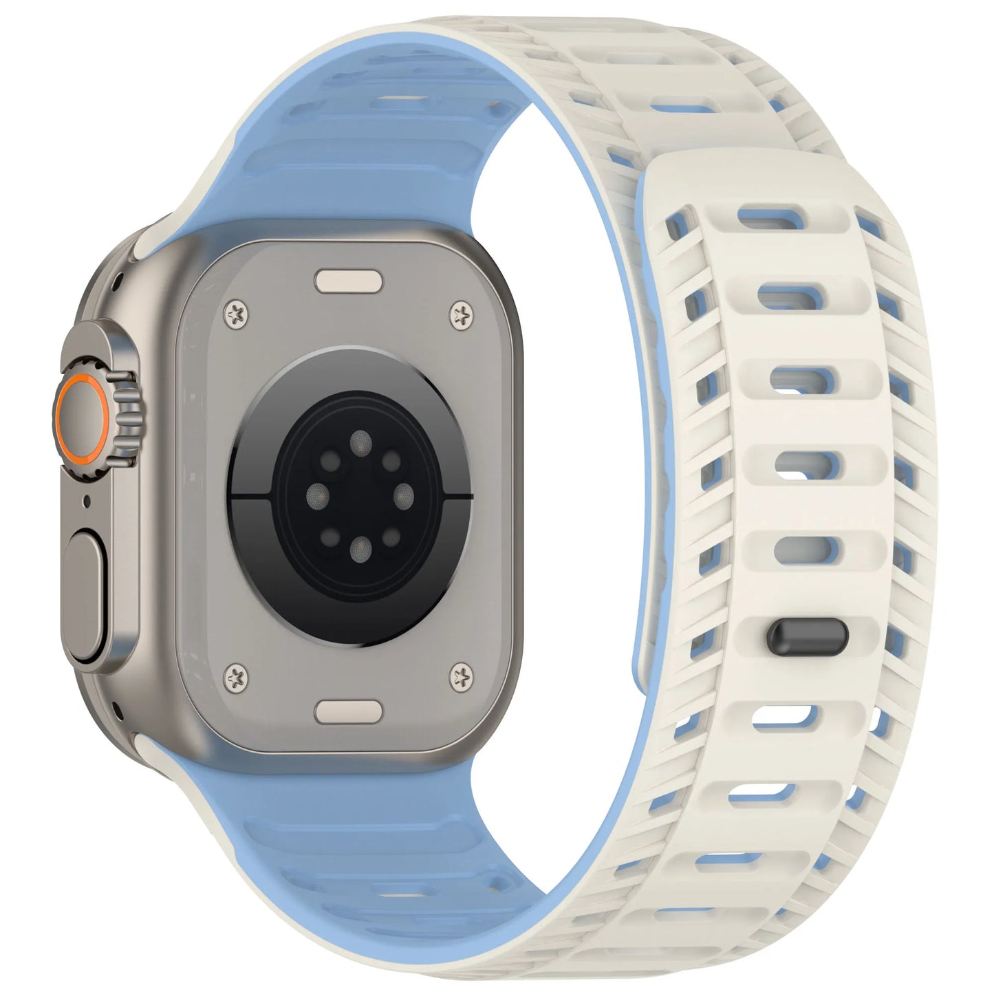 Magnetic Silicone Strap for Apple Watch Ultra 2 & Series 10–7 SE 42–49mm Band