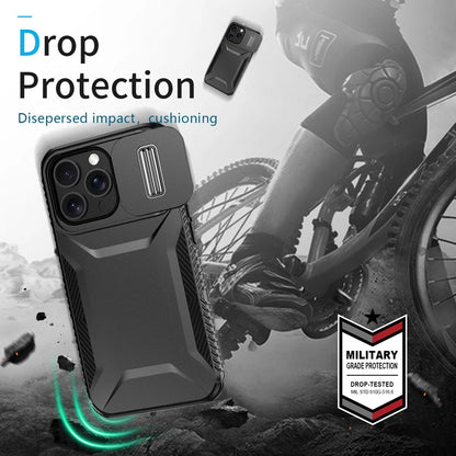 Military Grade Slide Camera Armor Case for iPhone 16 15 14 13 Pro Max