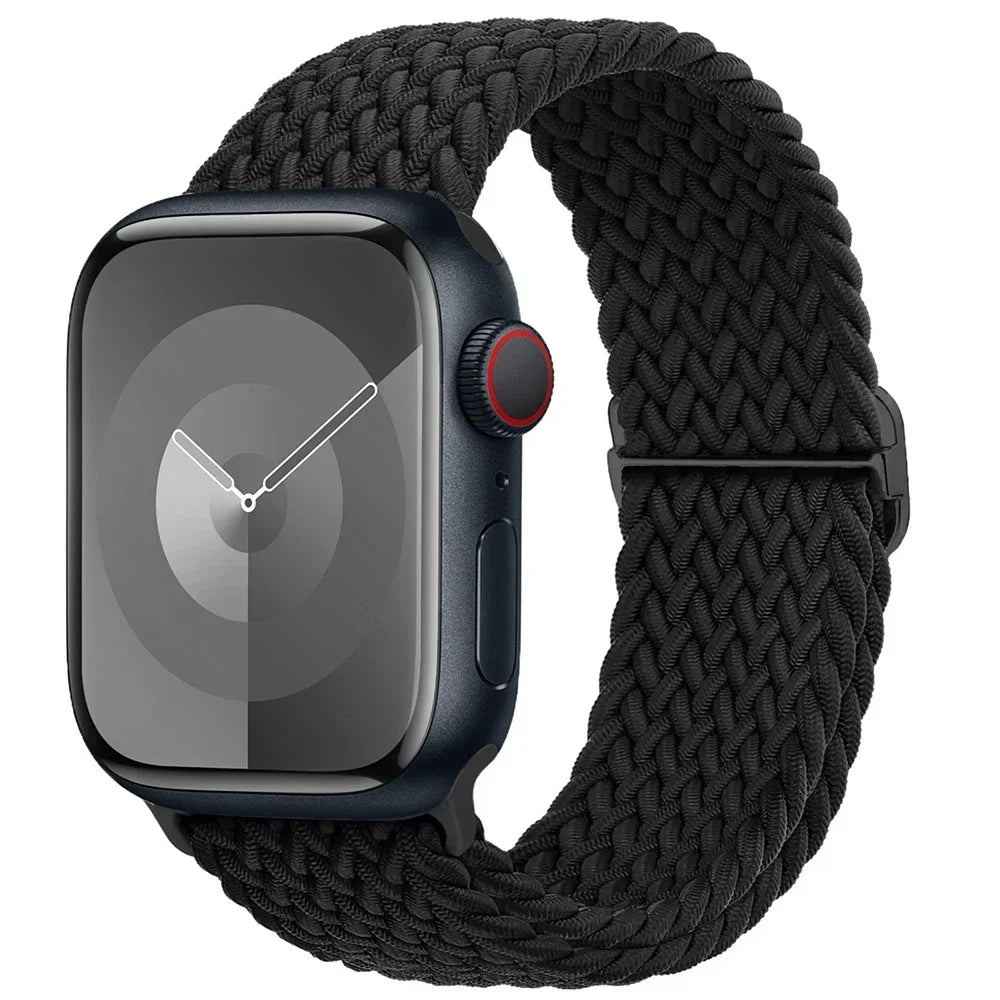 Braided Solo Loop for Apple Watch Ultra 2 & Series 10–3 SE Elastic Band
