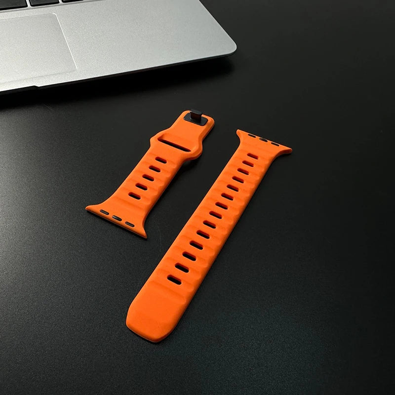Sport Waterproof Silicone Strap for Apple Watch Ultra & Series 9–4 | 49–38mm