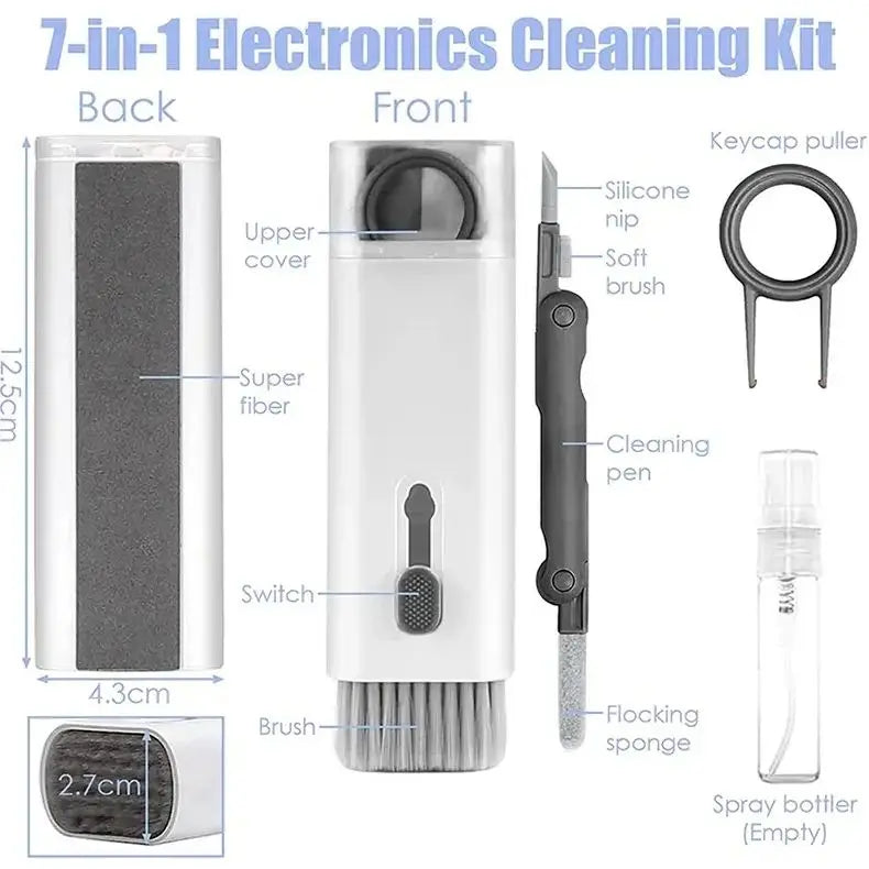 7-in-1 Keyboard & Earphone Cleaning Brush Kit – Keycap Puller & Headset Tools