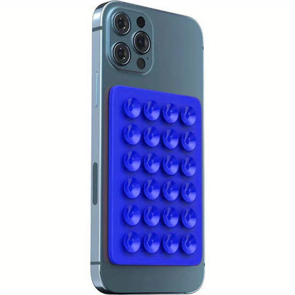 Silicone Suction Cup Phone Holder Mat Anti-Slip Wall Stand Square Back Mount