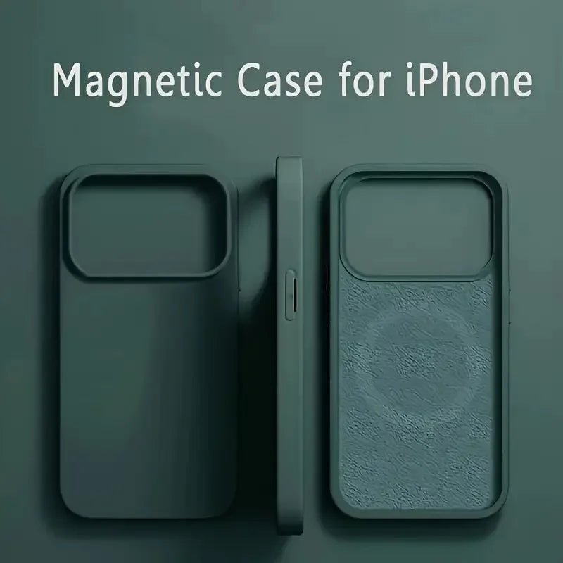 Magnetic Liquid Silicone Shockproof Case for iPhone 17 Air 16 15 14 13 12 11 Pro Max