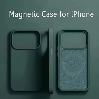 Magnetic Liquid Silicone Shockproof Case for iPhone 17 Air 16 15 14 13 12 11 Pro Max