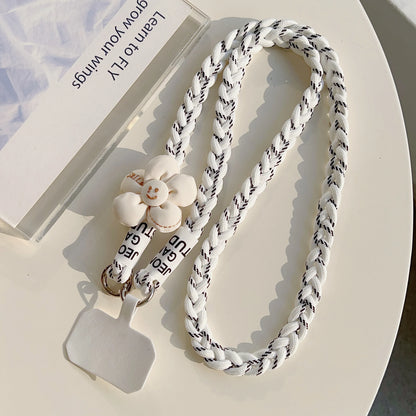 Outdoor Mountaineering Woven Phone Lanyard Women’s Belt Anti-Loss Neck Strap