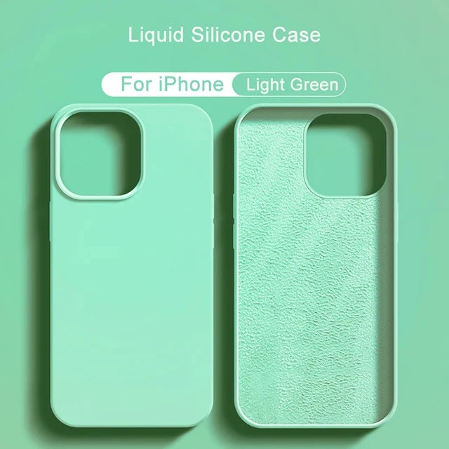Liquid Silicone Shockproof Case for iPhone 16 Pro Max Plus Soft Cover