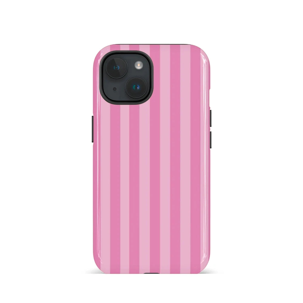 Fresh Pink Stripes Case for iPhone 17–7 Pro Max 2-in-1 Tough Glossy Cover