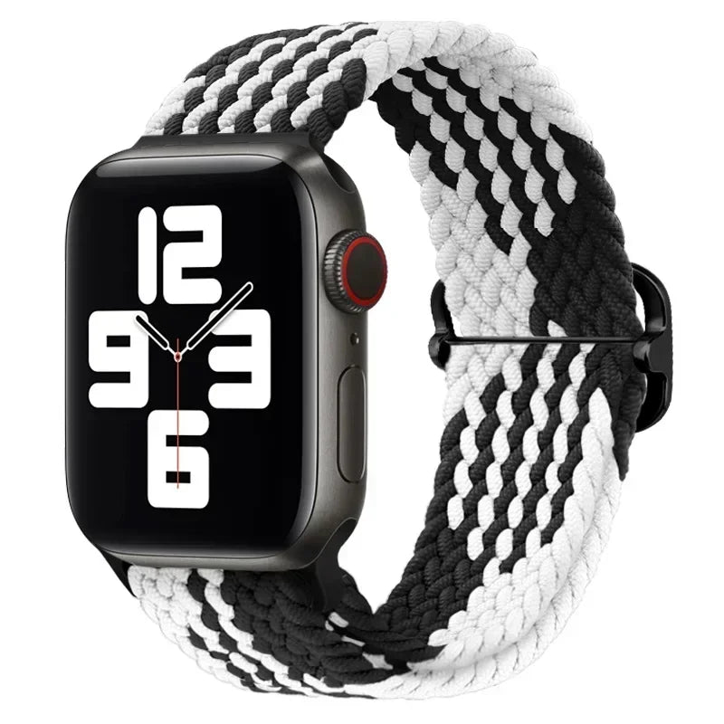Braided Solo Loop for Apple Watch Ultra & Series 10–7 SE Elastic Band
