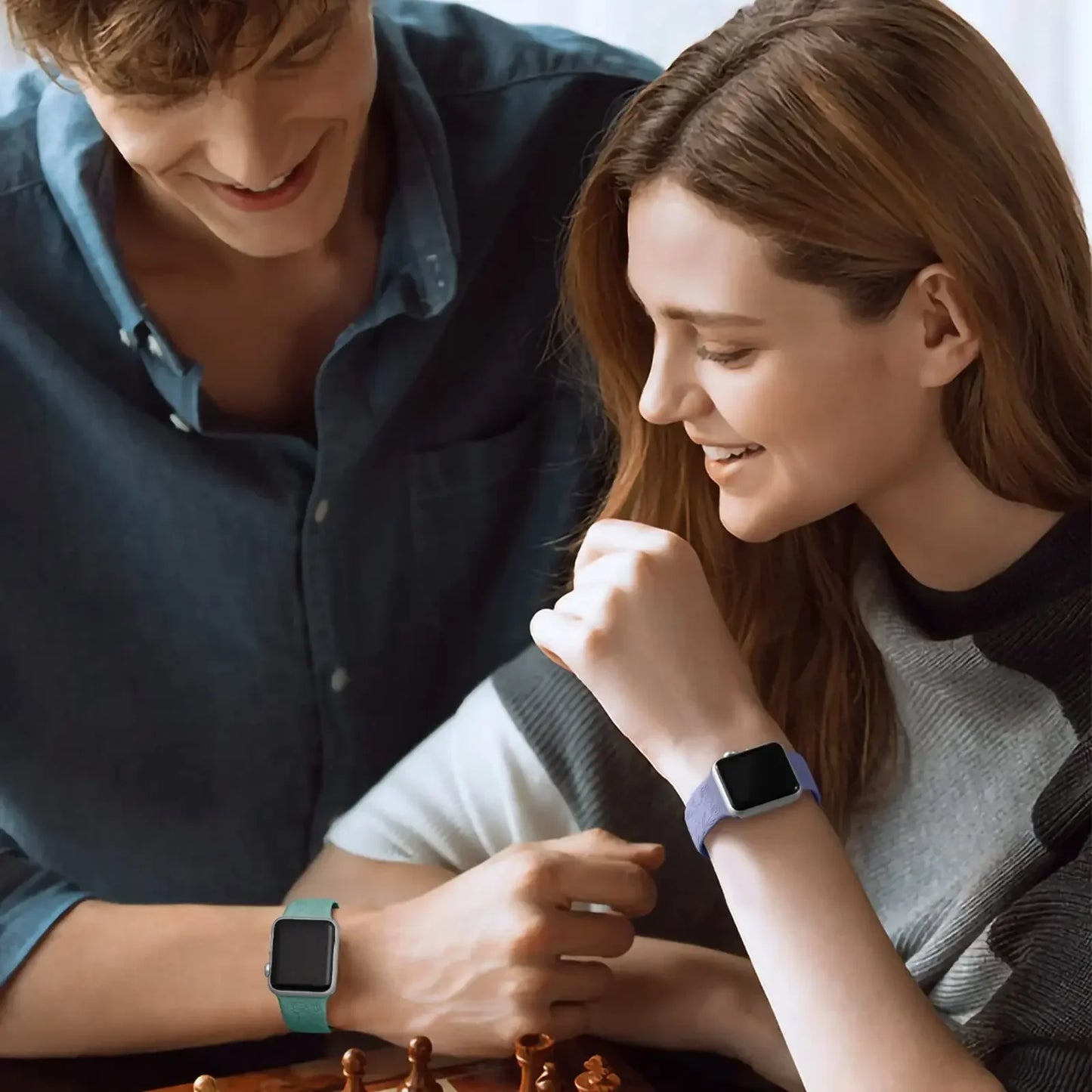 Engraved Silicone Solo Loop Band for Apple Watch Ultra, Series 9–1