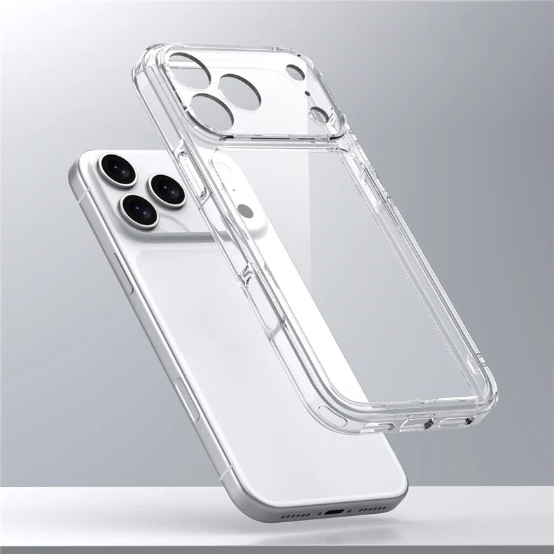 Luxury Transparent Shockproof Case for iPhone 17 Air 17 Pro Max Hybrid Cover