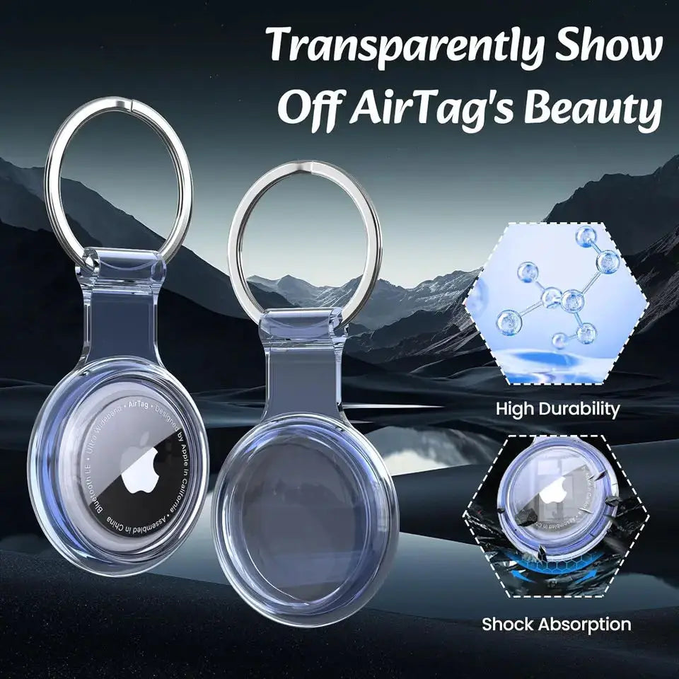 Waterproof AirTag Key Ring Holder, Fully Sealed Compatible with Apple AirTag, Colored