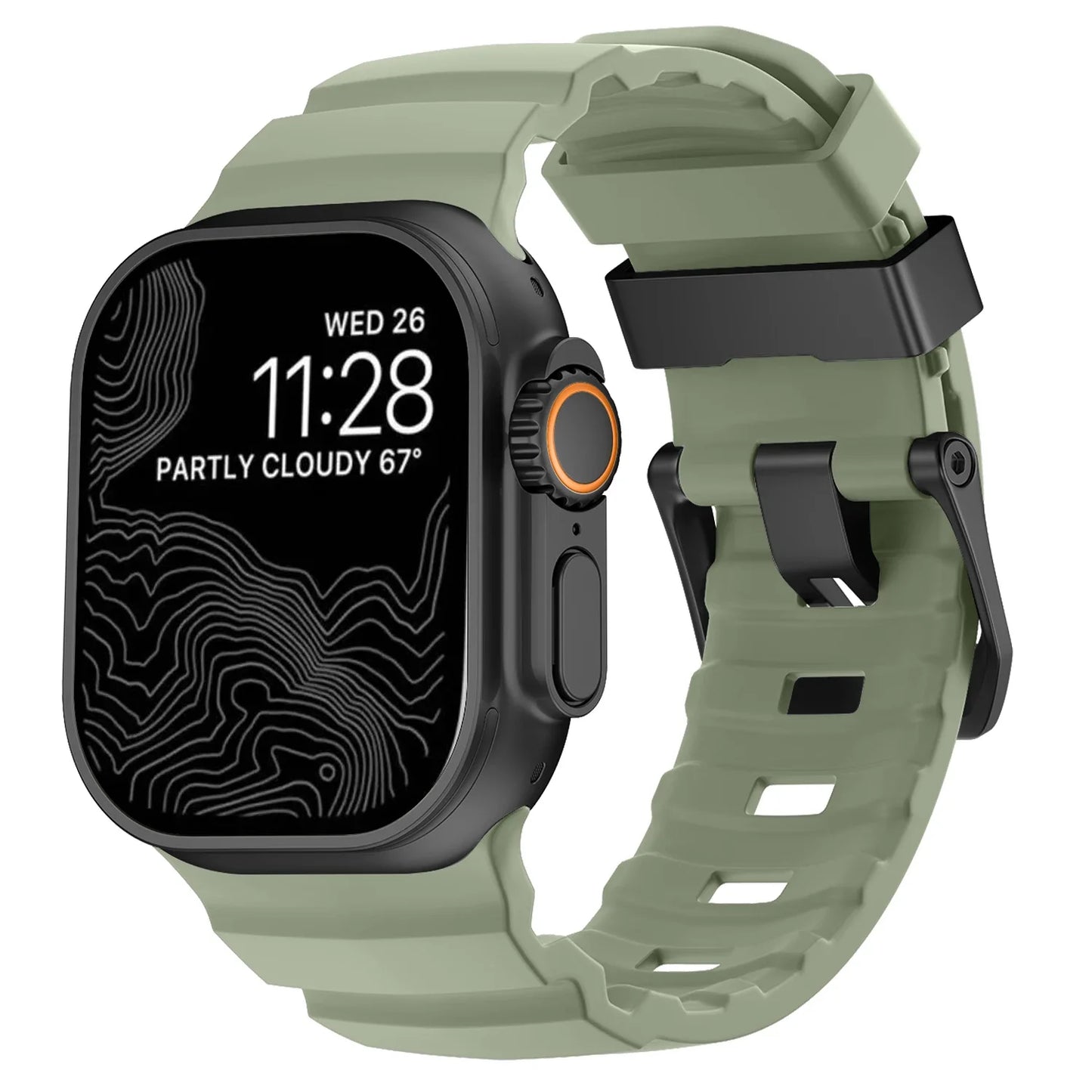 Trail Silicone Sport Band for Apple Watch Ultra 3/2 & Series 11–6/SE3 – All Sizes