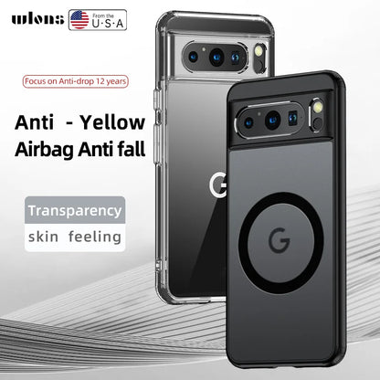 2025 Magnetic Matte Case for Pixel 9 Pro 8 7A 8A 7 Wireless Charging