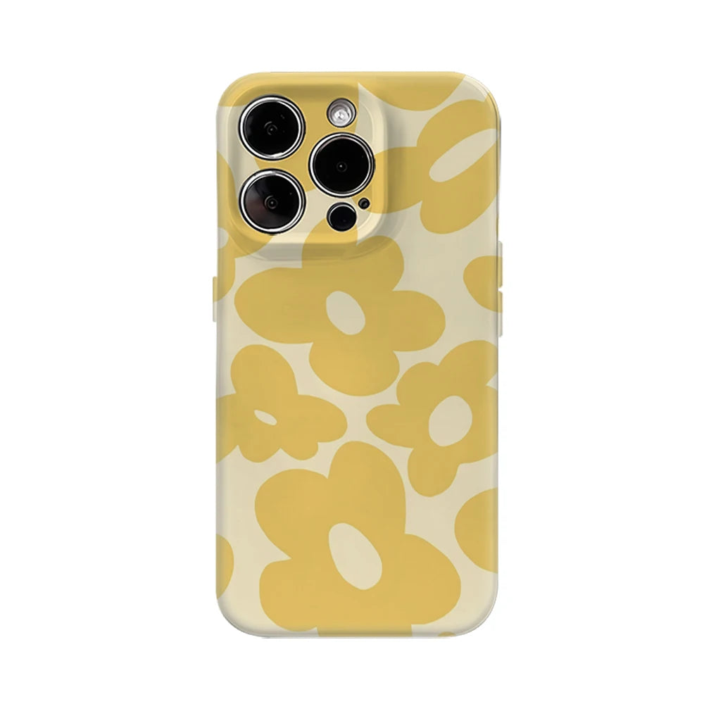 Yellow Blossoms Double-Layer Case for iPhone 17 16 15 14 13 12 11 Pro Max