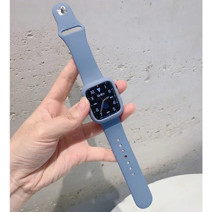 Shockproof Case with Silicone Sport Band for Apple Watch 42-45mm