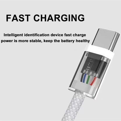 60W USB-C to USB-C Fast Charging Cable – PD Power & Data for iPhone & Android