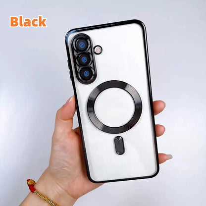 Clear Luxury Electroplated Magnetic Case for Samsung Galaxy S25 FE