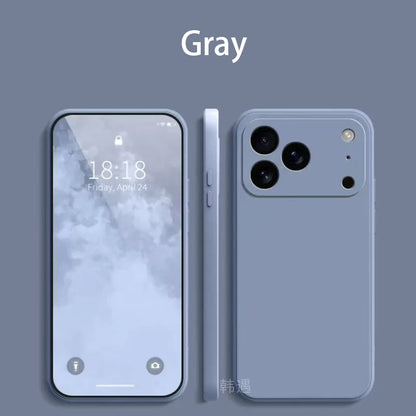 Square Liquid Silicone Soft Case for iPhone 17 Pro Max & 17 Air Shockproof Cover