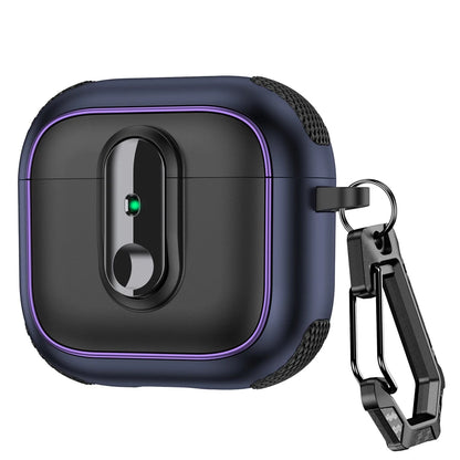 Armor Locking Earphone Case for AirPods 2/3/Pro/4 with Purple Stripes