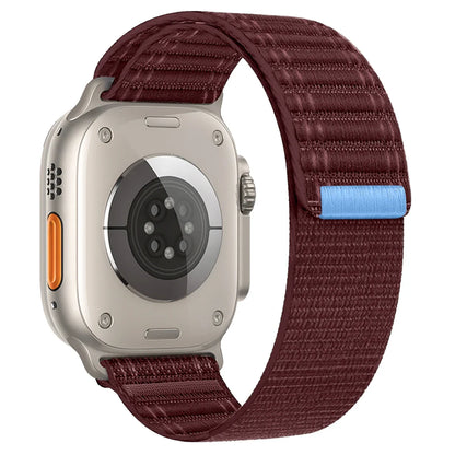 Nylon Wave Pattern Strap for Apple Watch Ultra 2 & Series 10–3, Adjustable 38–49mm Band