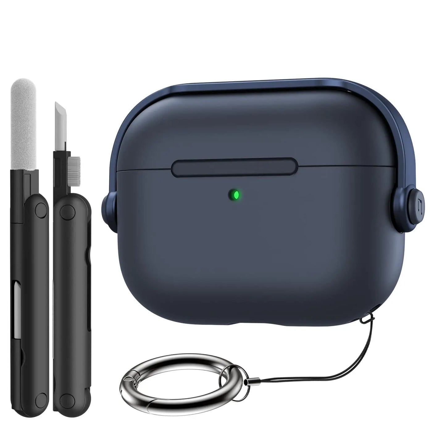 Secure Lock AirPods Pro 3 Case with Cleaner Kit and Keychain for 3rd Gen AirPods