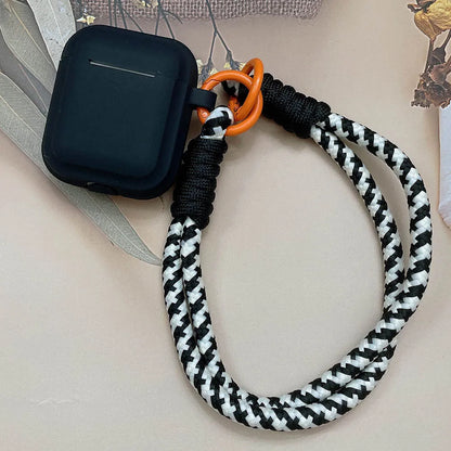 Korean Candy Color Soft Silicone Case for AirPods 1–4 with Anti-Lost Lanyard