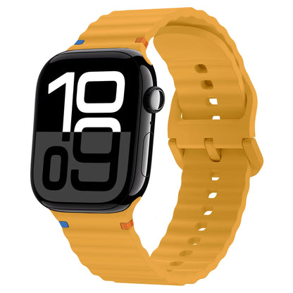 Wave Stitched Silicone Strap for Apple Watch Ultra 3/2 11 10 9 8 7 SE 49–41mm