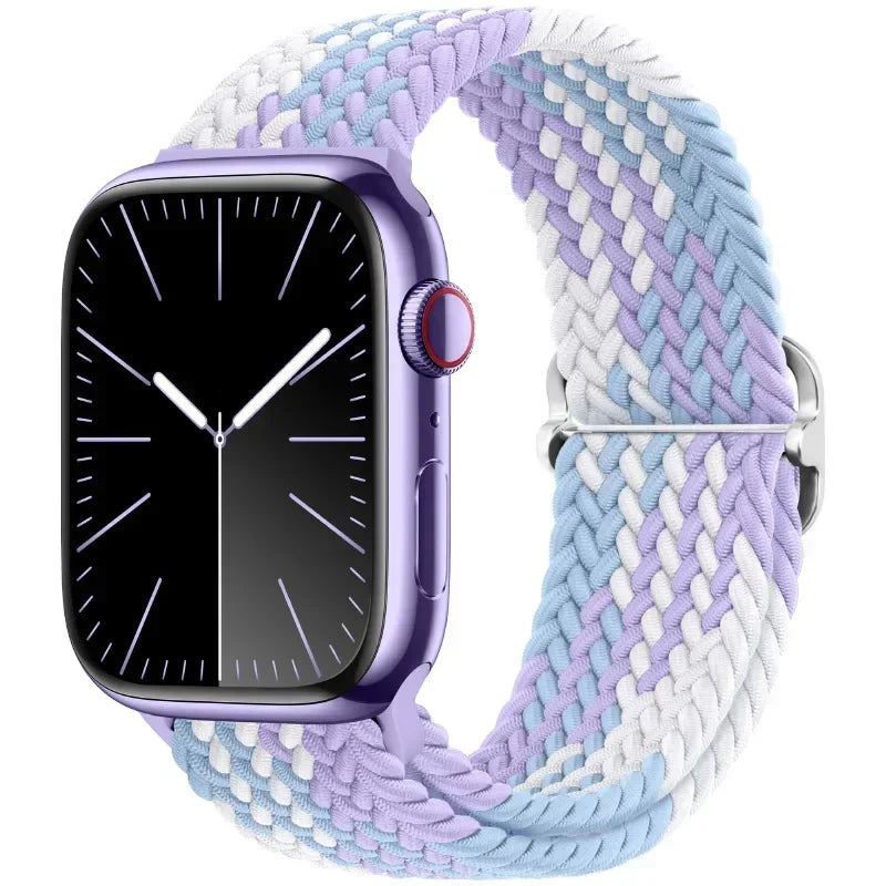 Braided Nylon Strap for Apple Watch Ultra 2/Series 10–4 Adjustable Band