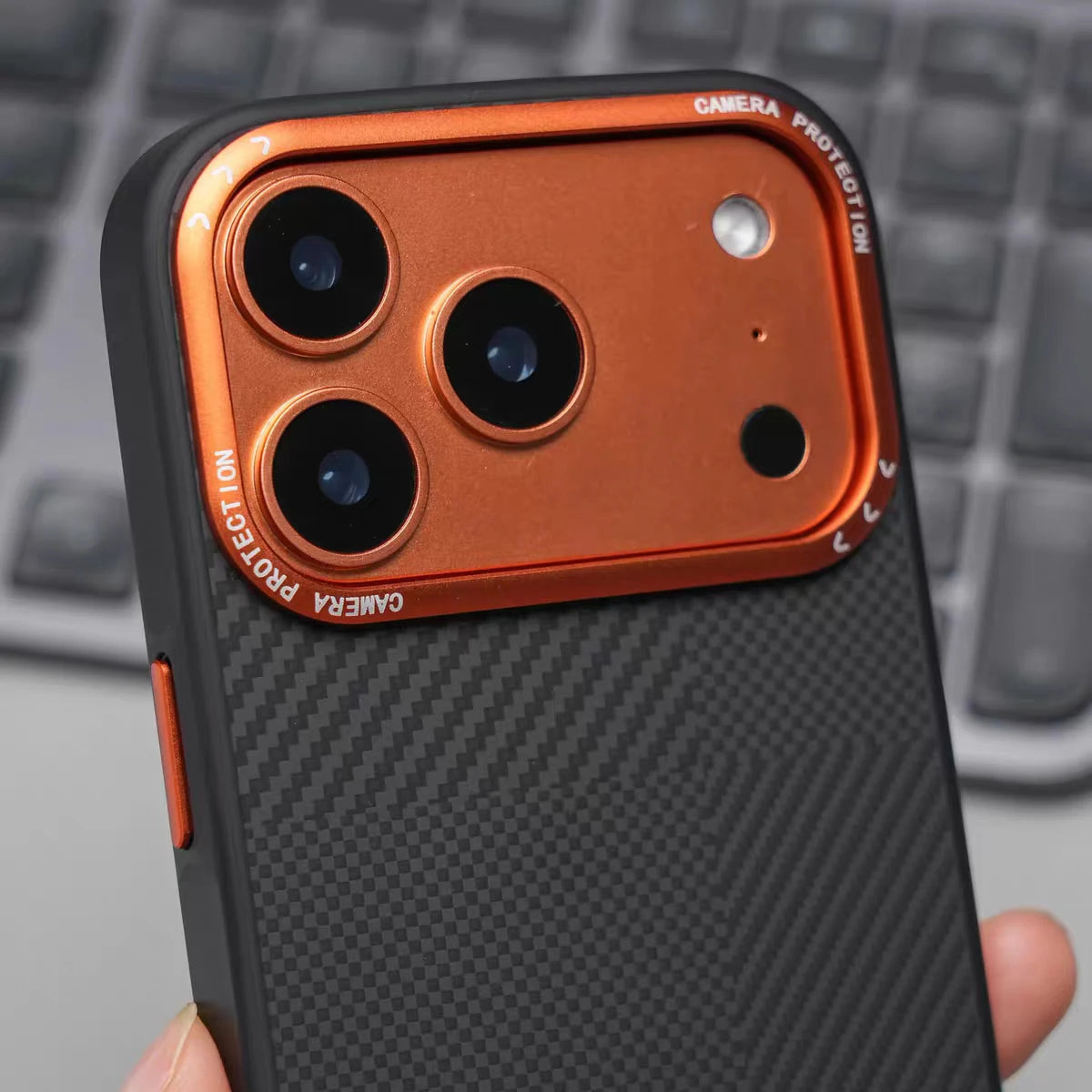 Matte Carbon Fiber MagSafe Case for iPhone 17 16 15 Pro Max Alloy Lens Cover