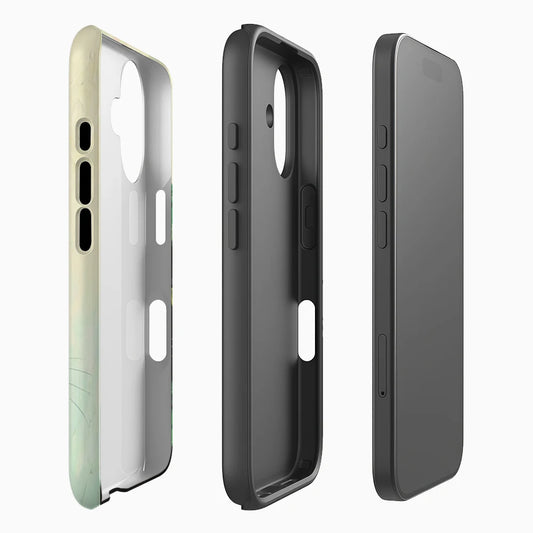 Black Cat Green Scarf Double-Layer Case for iPhone 17 16 15 14 13 12 Pro Max