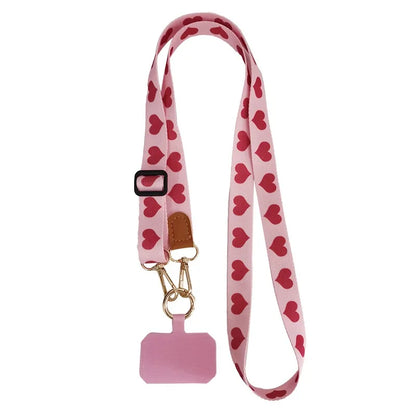 Wide Printed Crossbody Phone Strap – Adjustable Anti-Theft Lanyard