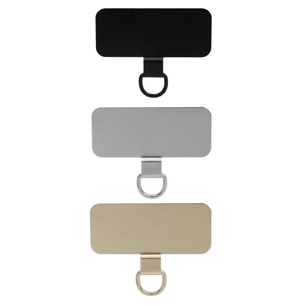 3PCS Stainless Steel Phone Lanyard Patch Tabs Ultra-thin Tether Connector Set