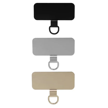 3PCS Stainless Steel Phone Lanyard Patch Tabs Ultra-thin Tether Connector Set