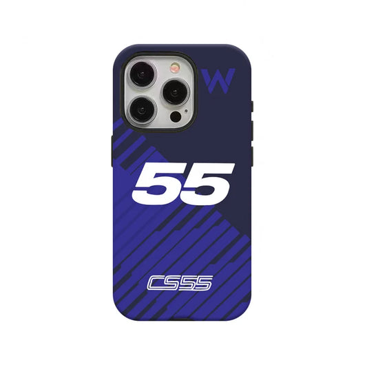 F1 No.55 2-in-1 Tough Glossy Phone Case for iPhone 7/12 mini/14/15/16 Pro Max