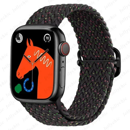 Braided Solo Loop for Apple Watch Ultra & Series 10–7 SE Elastic Band