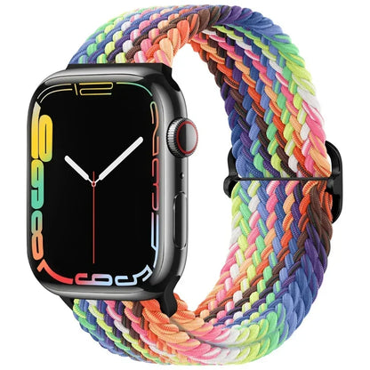 Braided Nylon Strap for Apple Watch Ultra 2/Series 10–4 Adjustable Band