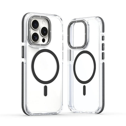 Luxury MagSafe Clear Shockproof Case for iPhone 14/15 Pro Max & Plus