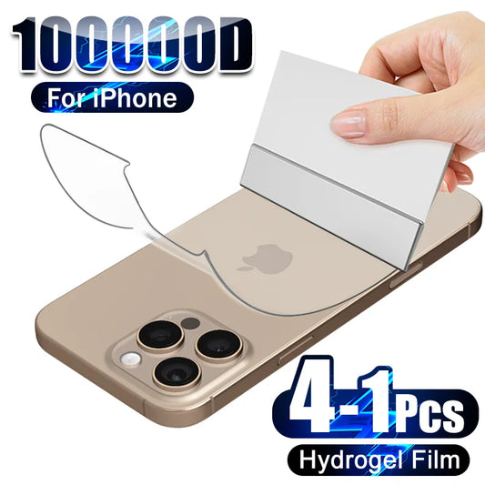 Anti-Scratch Hydrogel Film Cover for iPhone 16 15 14 13 12 XR 11