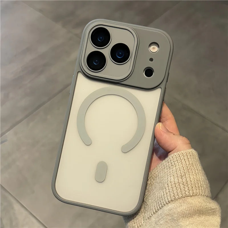 Luxury Matte MagSafe Case with Camera Lens Protector for iPhone 15–17 Pro Max & 17 Air