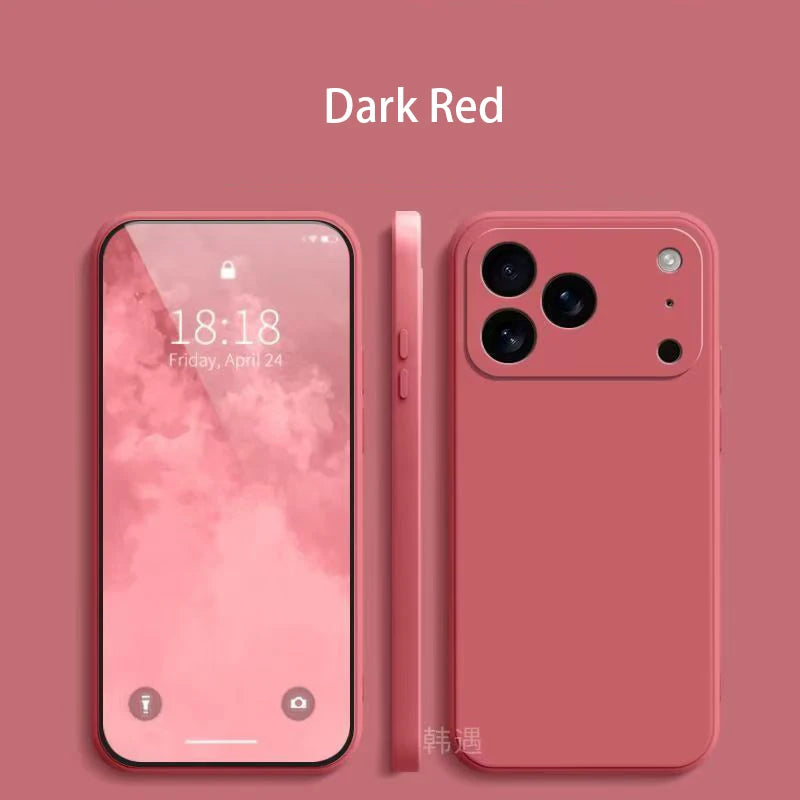 Square Liquid Silicone Soft Case for iPhone 17 Pro Max & 17 Air Shockproof Cover