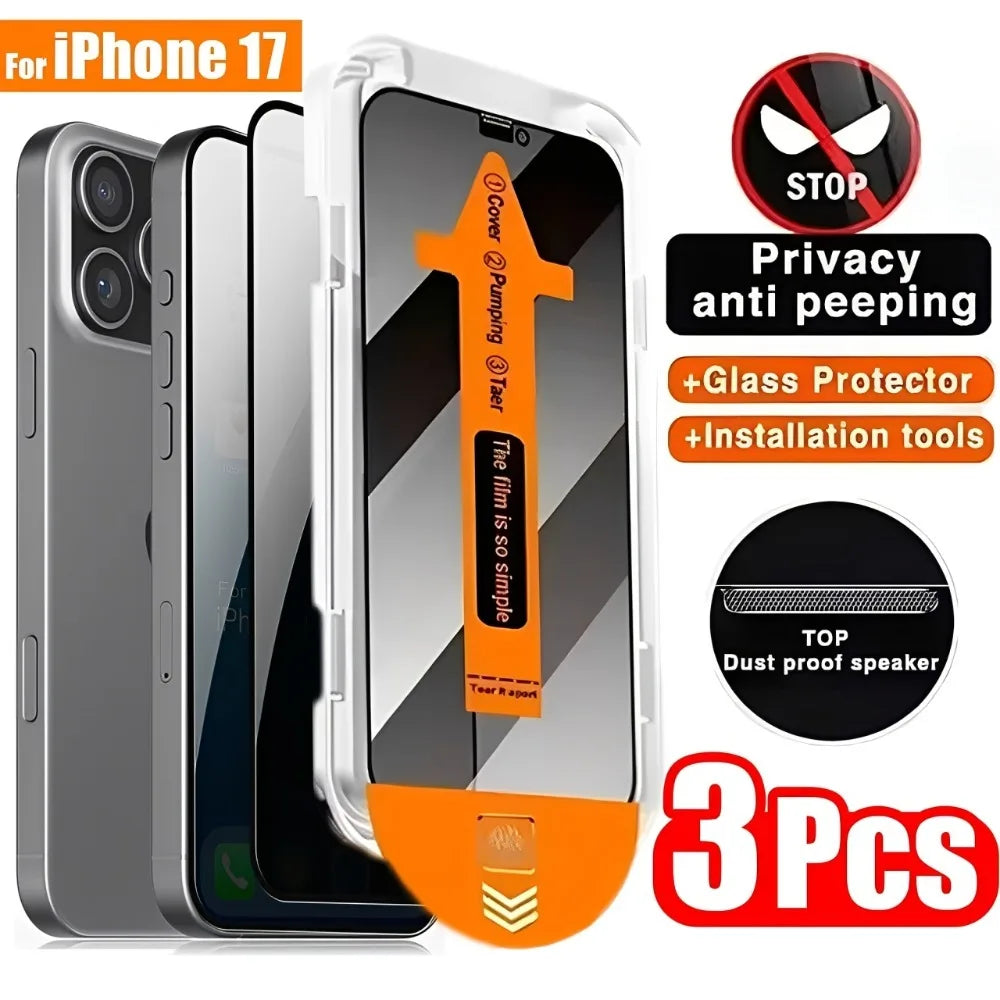 1-3Pcs Privacy Screen Protector For iPhone 17 Pro Max 17 Air Anti-Spy Glass