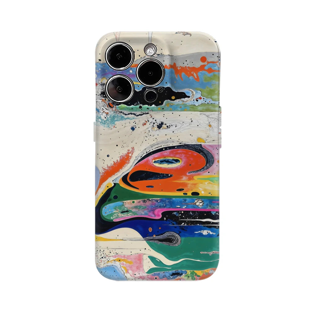 Vibrant Abstract Landscape Case for iPhone 17 16 15 14 13 12 11 Pro Max Plus