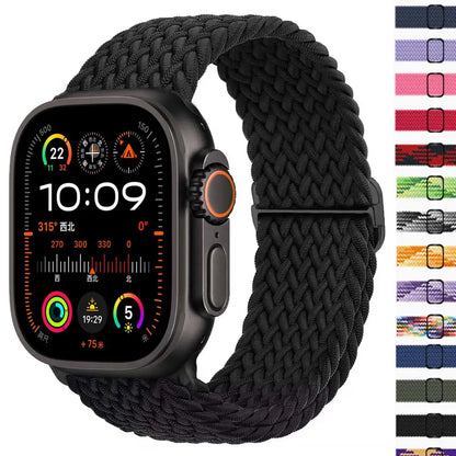 Braided Solo Loop for Apple Watch Ultra 2 & Series 10–3 SE Elastic Band